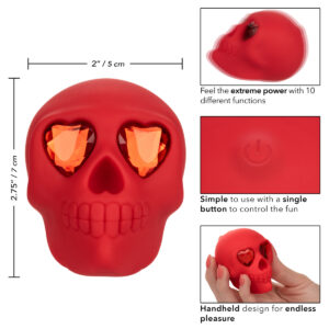 Calexotics Bone Head Silicone Rechargeable Skull Massager Red SE 4410 06 3 716770101853 Info Detail