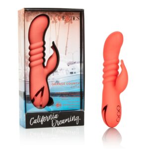 Calexotics California Dreaming Orange County Cutie Thrusting Rabbit Vibrator Orange SE 4350 35 3 716770091437 Multiview