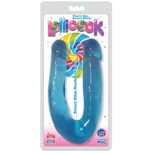 Curve Toys Lollicocks U Shaped Slim Stick Double Dipper Dong Double Ender Berry Ice Blue CN 14 0526 46 653078939965 Boxview