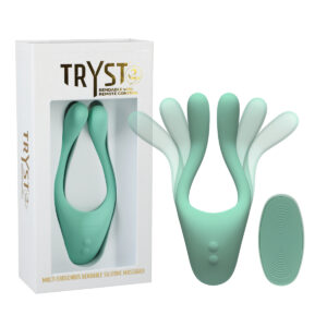 Doc Johnson Tryst v2 Bendable Couples Remote Multi Function Vibrator Mint Green 0990 16 BX 782421075880 Multiview