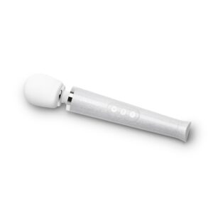 Le Wand Petite All that Glimmers Special Edition Wand Massager White LW028WHT 4890808240281 Angle Detail