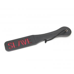 Love in Leather Berlin Baby Word Paddle Spanking Paddle SLAVE Black Red BPAD02 2161402000000 Detail