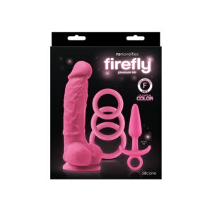 NS Novelties Firefly Pleasure Kit Pink Glow in the Dark Couples Kit Pink NSN 0472 54 657447100222 Boxview