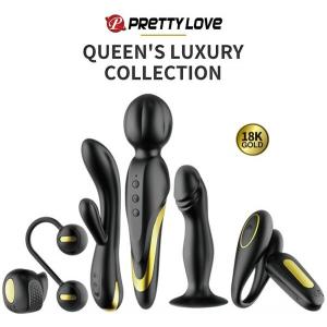 Pretty Love Queens Collection 6 Pc Vibrator Kit Black Gold BI 014888H 6959532333657 Detail