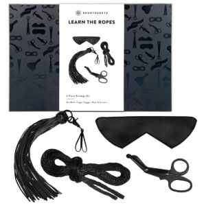 Sportsheets Learn the Ropes 4pc Bondage Kit Black SS44522 646709445225 Multiview