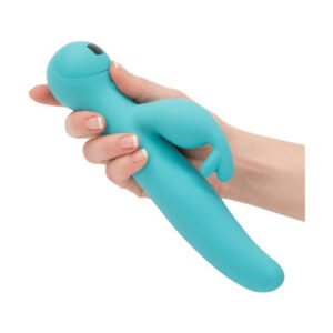 BMS Factory Swan Touch Trio Touch Control Rabbit Vibrator Teal 3 95019 677613395092 Hand Model Detail