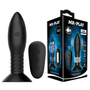 Baile Mr Play Remote Controlled Rimming Vibrating Anal Plug Black BI 040079W MR 6959532331837 Multiview