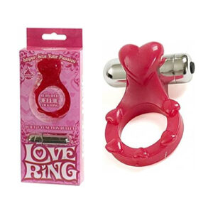 Doc Johnson Love Ring 7 Speed Vibrating Cock Ring Red 0858 00 BX 782421738211 Multiview