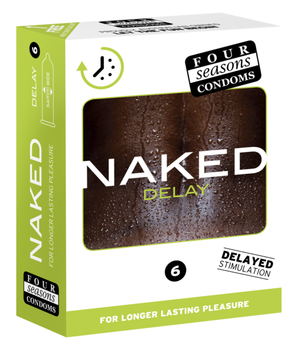 Four Season Naked Delay Condoms 6 Pack FOR137 9312426006599 Boxview