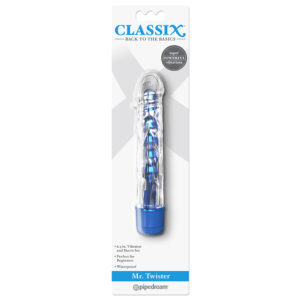 Pipedream Classix Mr Twister Sleeved Vibrator Blue PD1977 14 603912755664 Boxview