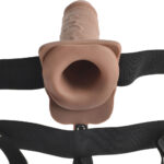 Pipedream Fetish Fantasy Series 7 Inch Hollow Rechargeable Vibrating Strap On with Remote Medium Tan Flesh PD 3391 22 603912759235 Inner Detail