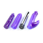 Pipedream Royal Rabbit Kit Vibrator Couples Kit Purple PD2039 00 603912160161 Sleeves Detail