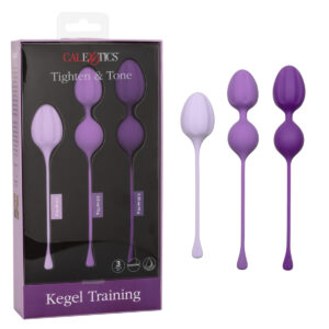 Calexotics Kegel Training Tighten and Tone Set of 3 Kegel Balls SE 1280 15 3 716770100399 Multiview