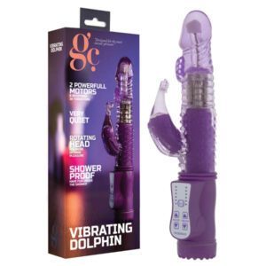 Shots Toys GC Vibrating Dolphin Rabbit Vibrator Purple GC002PUR 8714273301178 Multiview