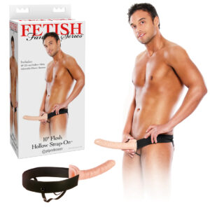 Pipedream Fetish Fantasy Series 10 Inch Hollow Strap On for Him Light Flesh PD3948 21 603912286632 Multiview