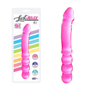 NMC Excellent Lust Jelly 9 Inch Double Ended Dong Clear Pink F06P005A00 047 4897078631771 Multiview