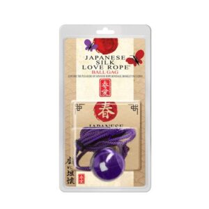 Topco Japanese Silk Love Rope Ball Gag Purple 1014986 051021149865 Boxview