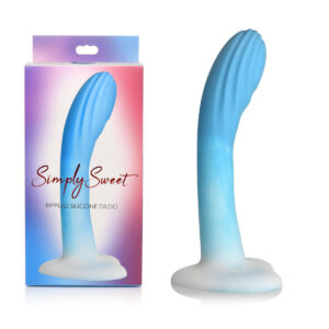 Curve Novelties Simply Sweet 7 Inch Rippled Silicone Dildo Blue CN 11 0416 48 653078943429 Multiview.jpg
