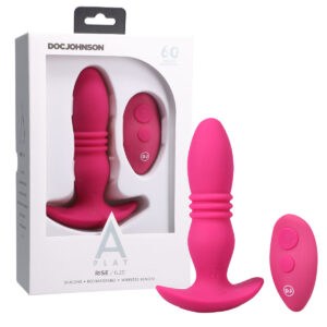 Doc Johnson A Play Rise Wireless Remote Thrusting Vibrating Butt Plug Pink 0300 14 BX 782421081270 Multiview.jpg