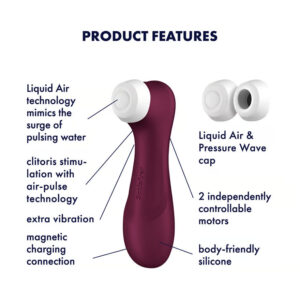 Satisfyer Pro 2 Generation 3 Liquid Air Clitoral Stimulator Wine Red 05187 4061504051871 Feature Detail.jpg