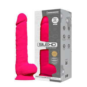 Silexd Thermo Reactive Silicone 15 Inch Dong with Balls Hot Pink 221014 8433345221014 Multiview.jpg