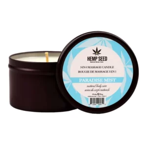 Earthly Body Hemp Seed Paradise Mist 3 in 1 Massage Candle Sea Salt Crystals Lotus Petals Aged Driftwood 170g HSCS023A 810040295812 Multiview.webp