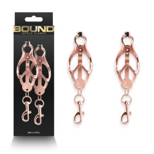 NS Novelties Bound C3 Gravity Tension Clover style Nipple Clamps Rose Gold NSN 1303 32 657447106996 Multiview.jpg