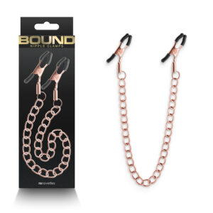 NS Novelties Bound DC2 Nipple Clamps with Chain Connector Rose Gold NSN 1303 02 657447106910 Multiview.jpg