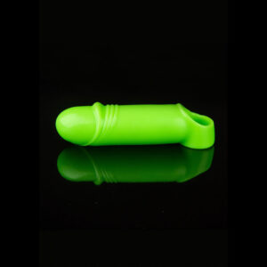 Shots Toys Ouch Glow in the Dark Smooth Thick Stretchy Penis Sleeve Glow in the Dark Green OU744GLO 7423522640661 Detail.jpg