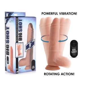Curve Novelties Big Shot Rechargeable Wireless Remote Silicone Vibrating Rotating 8 Inch Dildo with Balls Light Flesh CN 19 1009 10 653078940855 Multiview.jpg