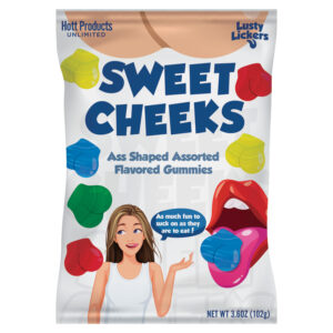 Hott Products Sweet Cheeks Ass Shaped Flavoured Gummies 20pc HP3512 818631035120 Boxview.jpg