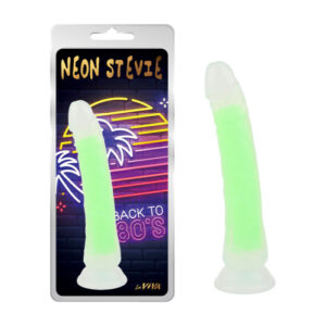 LaViva Neon Stevie 8 point 4 inch Glow in the Dark Dong Frosted Clear Green CN 711757508 759746575081 Multiview.jpg