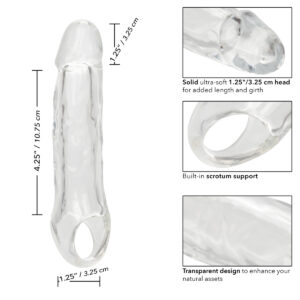Calexotics Performance Maxx 1 point 25 Inch Penis Extension Sleeve Clear SE 1632 10 3 716770106872 Info Detail.jpg