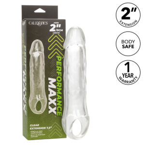 Calexotics Performance Maxx 2 Inch Penis Extension Sleeve Clear SE 1632 20 3 716770106896 Info Multiview.jpg