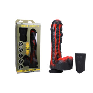 Doc Johnson x Fort Troff Tendril Thruster 8 point 5 inch Thrusting Fantasy Dong with Balls and Remote Black Red 1100 25 BX 782421084554 Multiview.jpg