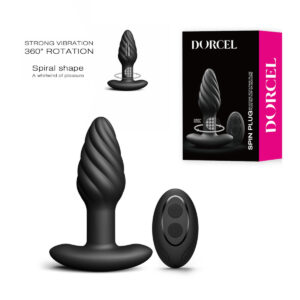Dorcel Spin Plug Rimming Rotating Vibrating Butt Plug with Remote Black 6073193 3700436073193 Multiview.jpg
