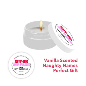 Kama Sutra Naughty Notes Vanilla Scented Massage Candle Sit On My Face I Mean Happy Valentines Day 50g KS14314 739122143141 Multiview.jpg
