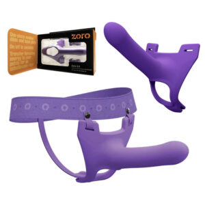 Perfect Fit Zoro 5 point 5 inch Strap On With 2 Waistband Sizes SM and LXL Purple ZR 03P 851127008048 Multiview.jpg