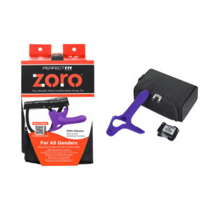 Perfect Fit Zoro Silicone 5 point 5 inch Strap On for all Genders Purple ZR 050 8101144800906 Multiview.jpg