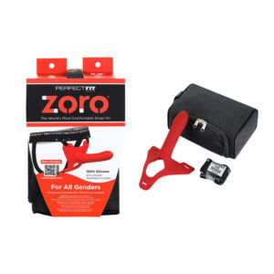 Perfect Fit Zoro Silicone 5 point 5 inch Strap On for all Genders Red ZR 048 8101144800760 Multiview.jpg