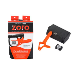 Perfect Fit Zoro Silicone 6 point 5 inch Strap On for all Genders Orange ZR 067 8101144801996 Multiview.jpg