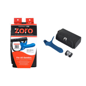 Perfect Fit Zoro Silicone 7 Inch Strap On for all Genders Blue ZR 089 8101144803426 Multiview.jpg