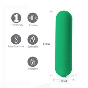 Maia Toys Jessi Rechargeable Vibrating Bullet Emerald Green 330G2 5060311472632 Feature Detail.jpg