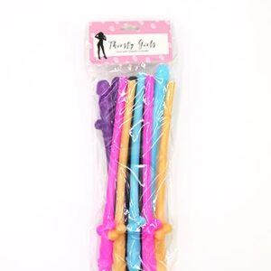 Thirsty Girls Coloured Dicky Sipping Straws 10 Pack Penis Straws TG001 9354434000459 Detail.jpg