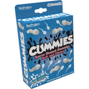 Hott Products Cummies Sperm Shaped Gummy Candies White HP3318 818631033188 Boxview.jpg