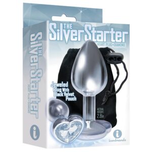 Icon Brands The Starter Heartshaped Jewel Butt Plug Silver IB2611 2 847841026116 Boxview.jpg