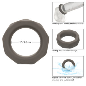 Calexotics Alpha Liquid Silicone Prolong Prismatic Ring Cock Ring Grey SE 1491 60 2 716770106162 Info Detail.jpg