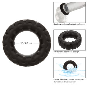 Calexotics Alpha Liquid Silicone Prolong Tread Ring Cock Ring Black SE 1491 65 2 716770106179 Info Detail.jpg