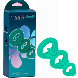 Maia Toys Vibelite Hazey 3 Sizes Weed Leaf Silicone Cock Rings Pack Green AF 008 5060311473684 Multiview.jpg