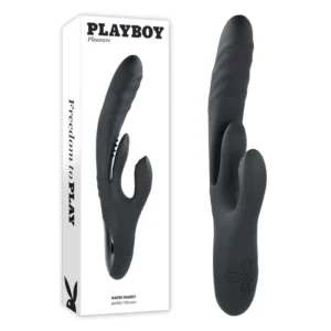Playboy Pleasure Rapid Rabbit Triple Stimulation Rabbit Vibrator Black PB RS 1348 2 844477021348 Multiview.webp